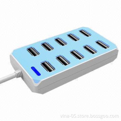 2014 new and hot 10 ports usb smart charger